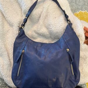 Rich blue Ora Delphne large handbag